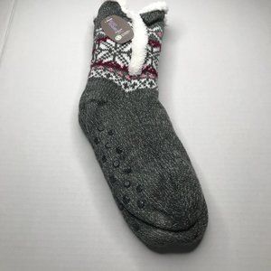 Secret Treasures Women's No Slip Slipper Sock Gray  Size 4-10 New